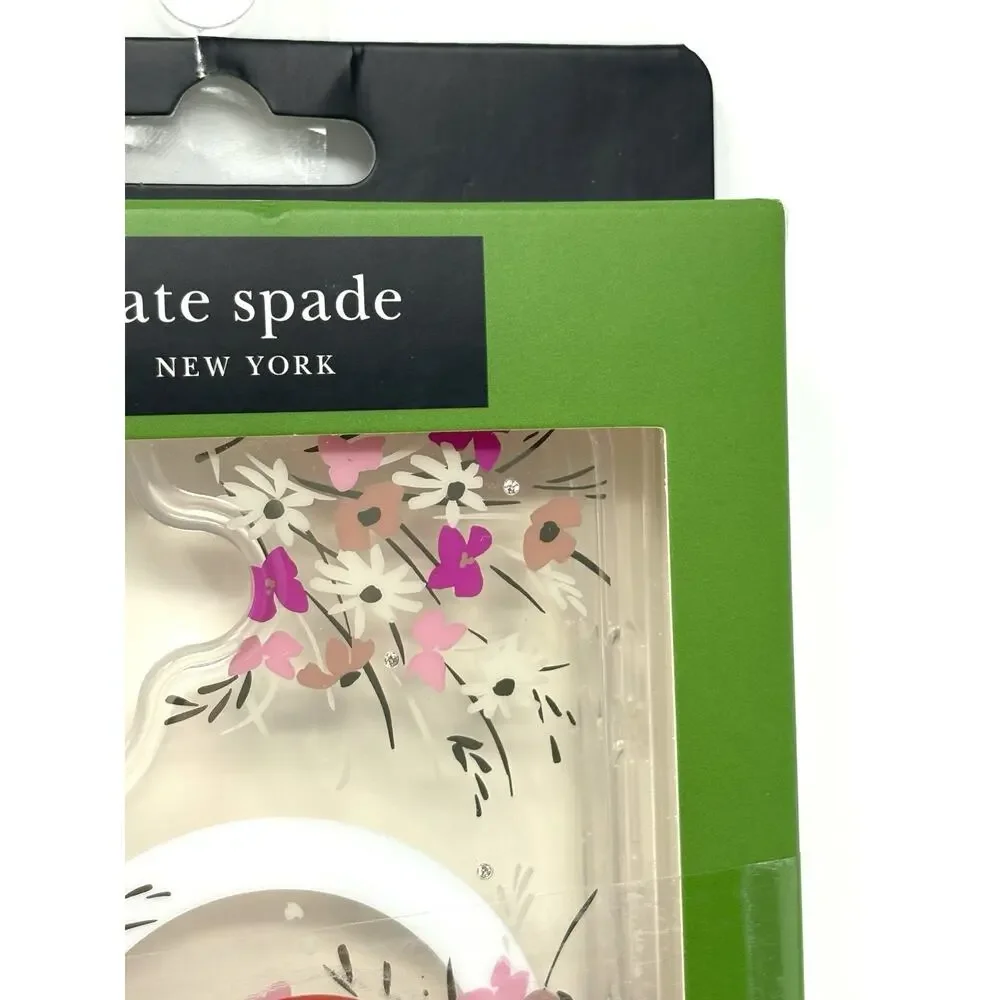 KATE SPADE iPhone 16 Floral Protective Case Cover MagSafe Pink Rhinestones NIB